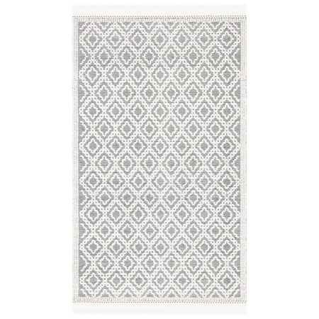 Safavieh 8 x 10 ft. Natura Hand Loomed Rectangle Area Rug Ivory & Black NAT860A-8
